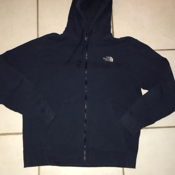 The North Face Navy blue zip up sweater/hoodie - Picture 1 of 5
